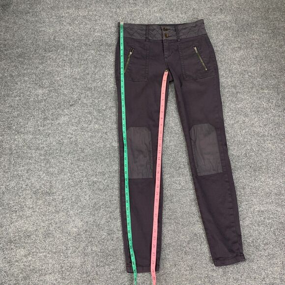 Pilcro And The Letterpress Pants Womens 25 Skinny Utility Zip Pocket Patch Knee - Picture 7 of 15